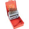 Jobber Drill Set, 1mm to 10mm x 0.5mm, Standard Length, Metric, Cobalt High Speed Steel, Set of 19 thumbnail-0