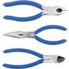 Pliers Set, Smooth/Serrated, Chrome Vanadium Steel, 160mm, Set of 3 thumbnail-1