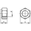 M30 Steel Lock Nut, Nylon Insert, Bright Zinc Plated, Material Grade 8 thumbnail-3