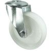 Medium Duty, Castor, 125mm, Unbraked, Swivel, Bolt Hole, Nylon, White thumbnail-0