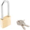 Keyed Padlock, Keyed Different, Brass, Gold, 30mm Width, Weatherproof thumbnail-1