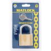 Keyed Padlock, Keyed Different, Brass, Bronze, 50mm Width, Weatherproof thumbnail-2