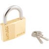 Keyed Padlock, Keyed Different, Brass, Bronze, 60mm Width, Weatherproof thumbnail-1