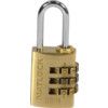 Combination Padlock, Brass, Bronze, 20mm Width, Weatherproof thumbnail-0