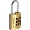 Combination Padlock, Brass, Bronze, 20mm Width, Weatherproof thumbnail-1