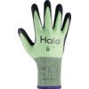 Cut Resistant Gloves, 13 Gauge Cut D, Size 7, Black & Green, Nitrile Foam Palm, EN388: 2016 thumbnail-1