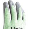 Cut Resistant Gloves, 13 Gauge Cut D, Size 6, Green & Grey, Nylon-PU Palm, EN388: 2016 thumbnail-4