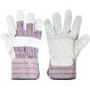 Mechanical Hazard Gloves, Blue/Grey, Cotton Liner, Leather Coating, EN388: 2016, 3, 1, 4, 3, X, Size 8 thumbnail-0