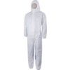 Disposable Hooded Coveralls, Type 5/6, White/Blue, 3XL thumbnail-0