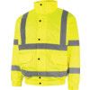 Hi-Vis Bomber Jacket, Small, Yellow, Polyester, EN20471 thumbnail-0