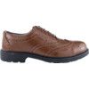 Unisex Composite Brogue Safety Shoes, Size 9, Brown, Leather Upper, Composite Toe Cap, S3, EN ISO 20345:2011 thumbnail-1