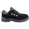 Unisex Safety Trainers, Size 10, Black, Suede Leather Upper, Composite Toe Cap, S1P, EN ISO 20345:2011 thumbnail-1