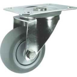 Stainless Steel Castors - Nylon Wheel - Plain Bore - Roller Bearing thumbnail-2