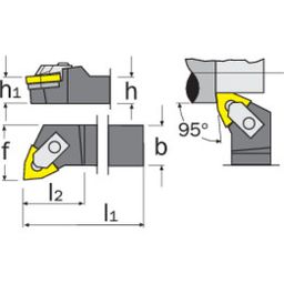 External Toolholders - Combination Top Clamp & Pinlock  - MWLN R/L thumbnail-3