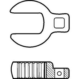 3/8in. Square Drive Crowfoot Wrenches, Metric thumbnail-1