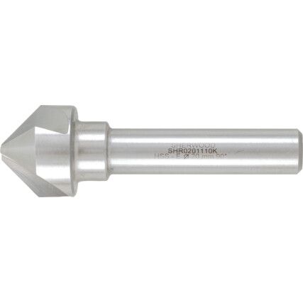 90°, Countersink, 20mm, Straight Shank, 3 fl, Cobalt High Speed Steel