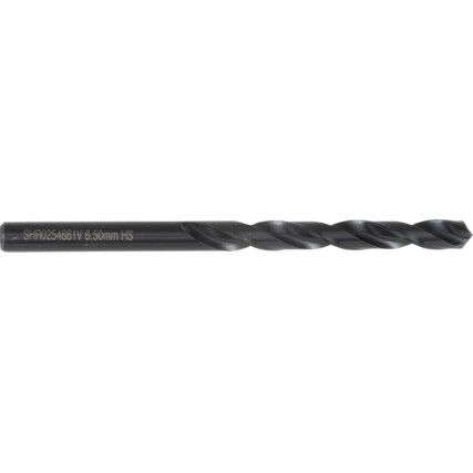 Jobber Drill, 6.5mm, Normal Helix, High Speed Steel, Black Oxide