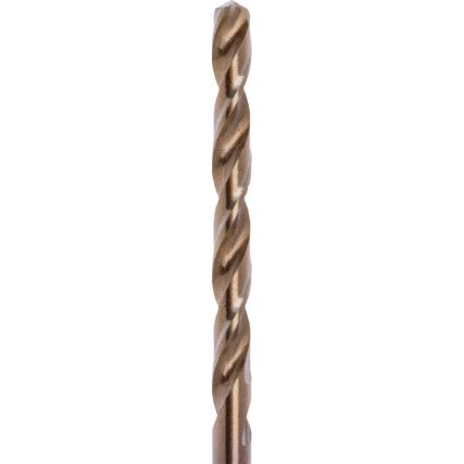 Jobber Drill, 3mm, Normal Helix, Cobalt High Speed Steel, Bronze Oxide