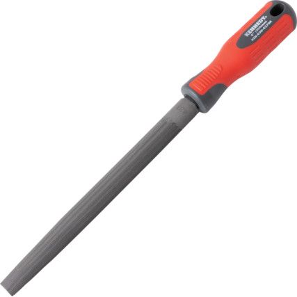 250mm (10") Half Round Smooth Engineers File With Handle