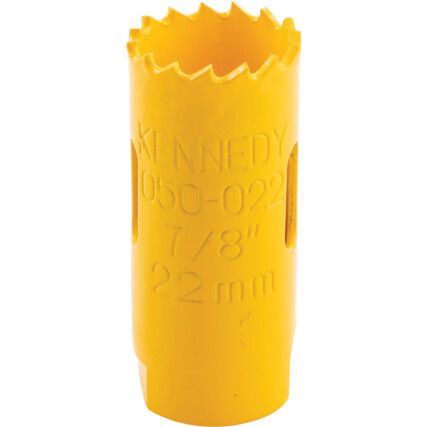 Holesaw, 22mm x 38mm, Bi-metal