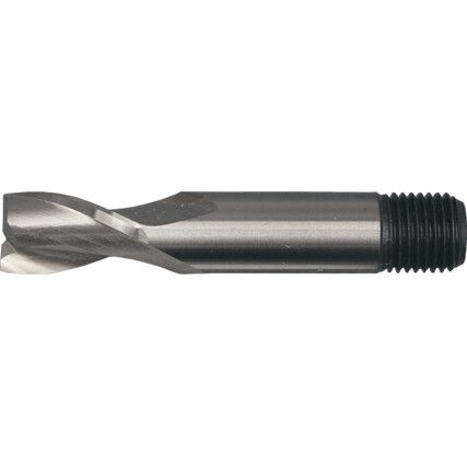 Short Slot Drill, 20mm, 2fl, Threaded Shank, Cobalt High Speed Steel, Bright