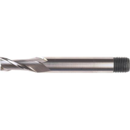 S231T, Long Slot Drill, 8mm, 2fl, Threaded Shank, Cobalt High Speed Steel, Bright