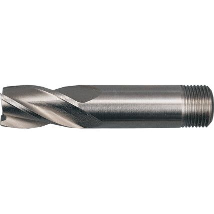 E410T, End Mill, Short, 3.5mm, Threaded Shank , 4fl, High Speed Steel, Bright