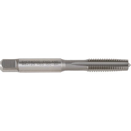 Taper Tap, M8 x 1.25mm, Straight Flute, Metric Coarse, High Speed Steel, Bright