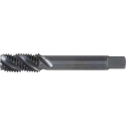 Machine Tap, M16 x 2mm, Metric Coarse, Spiral Flute, High Speed Steel, Steam Tempered