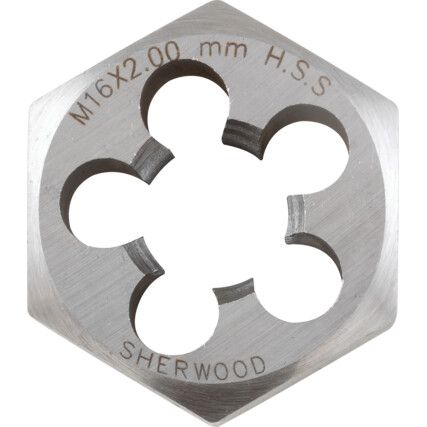 Die Nut, M16 x 2 x 2.00, Metric Coarse, High Speed Steel, Right Hand