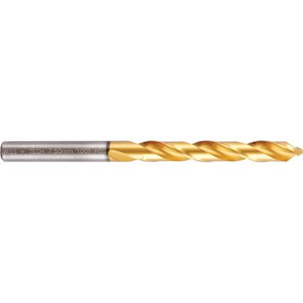 Jobber Drill, 7.5mm, Normal Helix, High Speed Steel, TiN