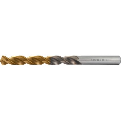 Jobber Drill, 9mm, High Helix, Cobalt High Speed Steel, TiN-Tipped