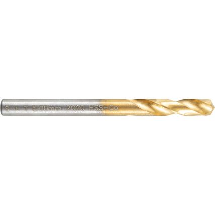 2020, Stub Drill, 8.5mm, Cobalt High Speed Steel, TiN