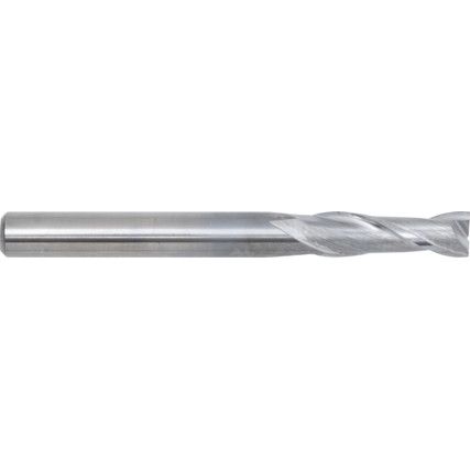 Regular, Slot Drill, 4mm, 2fl, Plain Round Shank, Carbide, Uncoated