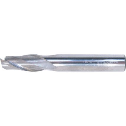 Regular, Slot Drill, 10mm, 2fl, Plain Round Shank, Carbide, Uncoated