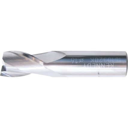 Regular, Slot Drill, 16mm, 2fl, Plain Round Shank, Carbide, Uncoated