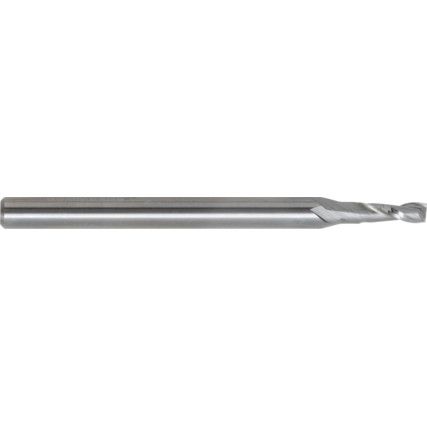 Regular, Slot Drill, 2mm, 2fl, Plain Round Shank, Carbide, Bright