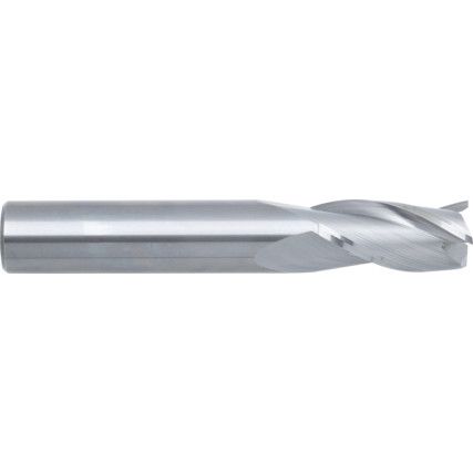 Regular, Slot Drill, 12mm, 3fl, Plain Round Shank, Carbide, Bright