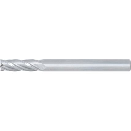 End Mill, Regular, Plain Round Shank, 6mm, Bright, Carbide, 4fl