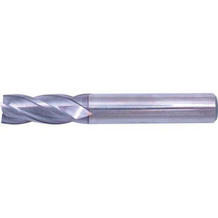 50, End Mill, Short, Plain Round Shank, 2mm, Carbide, TiCN