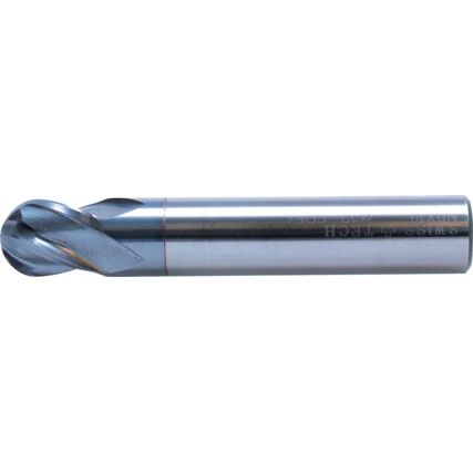 56 Short, Short, Ball Nose End Mill, 2mm, 4 fl, Carbide, TiCN