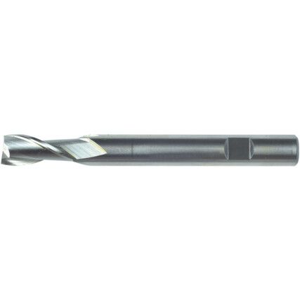 03, Long Series, Slot Drill, 12mm, 2 fl, Weldon Flat, Cobalt High Speed Steel, Uncoated