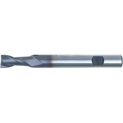 03, Long Series, Slot Drill, 6mm, 2 fl, Weldon Flat, Cobalt High Speed Steel, TiCN