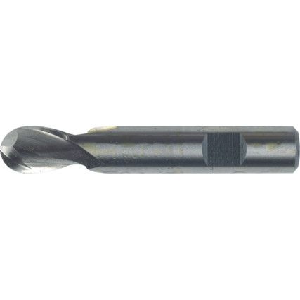 Series 11, Short, Ball Nose Slot Drill, 8mm, 2 fl, Cobalt High Speed Steel, Uncoated