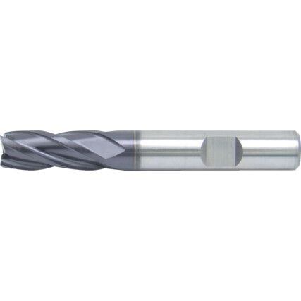 30°, Hi-Helix End Mill, 8.0mm, 4 fl, Cobalt High Speed Steel, TiAlN