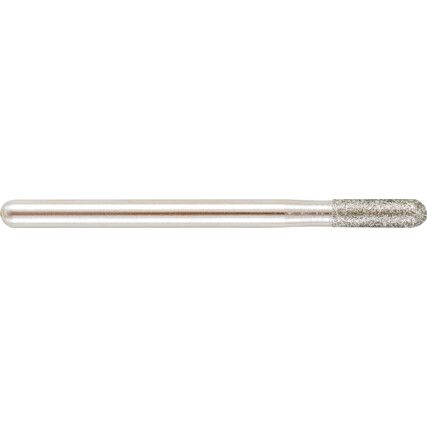 D2, Rotary Burr, Diamond, Single Cut, 2mm, Ball