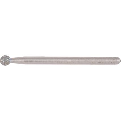 D4, Rotary Burr, Diamond, Single Cut, 4mm, Ball