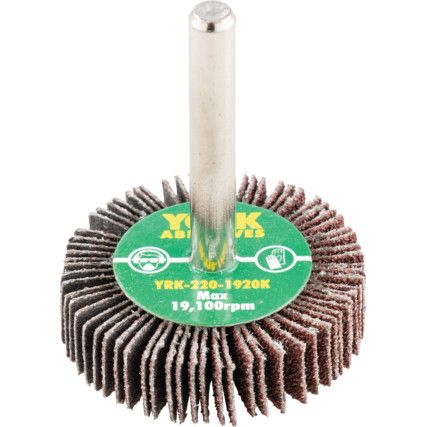 Flap Wheel, 40 x 10mm, P80, Aluminium Oxide, 6mm Shank