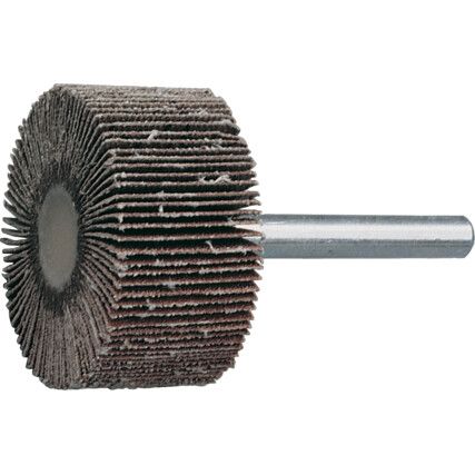 Flap Wheel, 60 x 30mm, P240, Aluminium Oxide, 6mm Shank