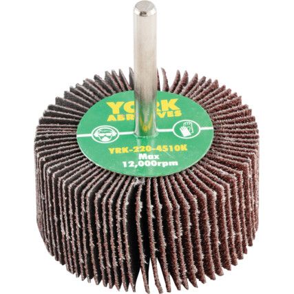 Flap Wheel, 60 x 30mm, P60, Aluminium Oxide, 6mm Shank